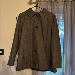London Fog Women's Gray Pea Coat